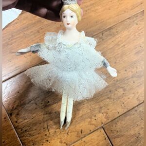 Vintage ballerina porcelain hands and feet ornament